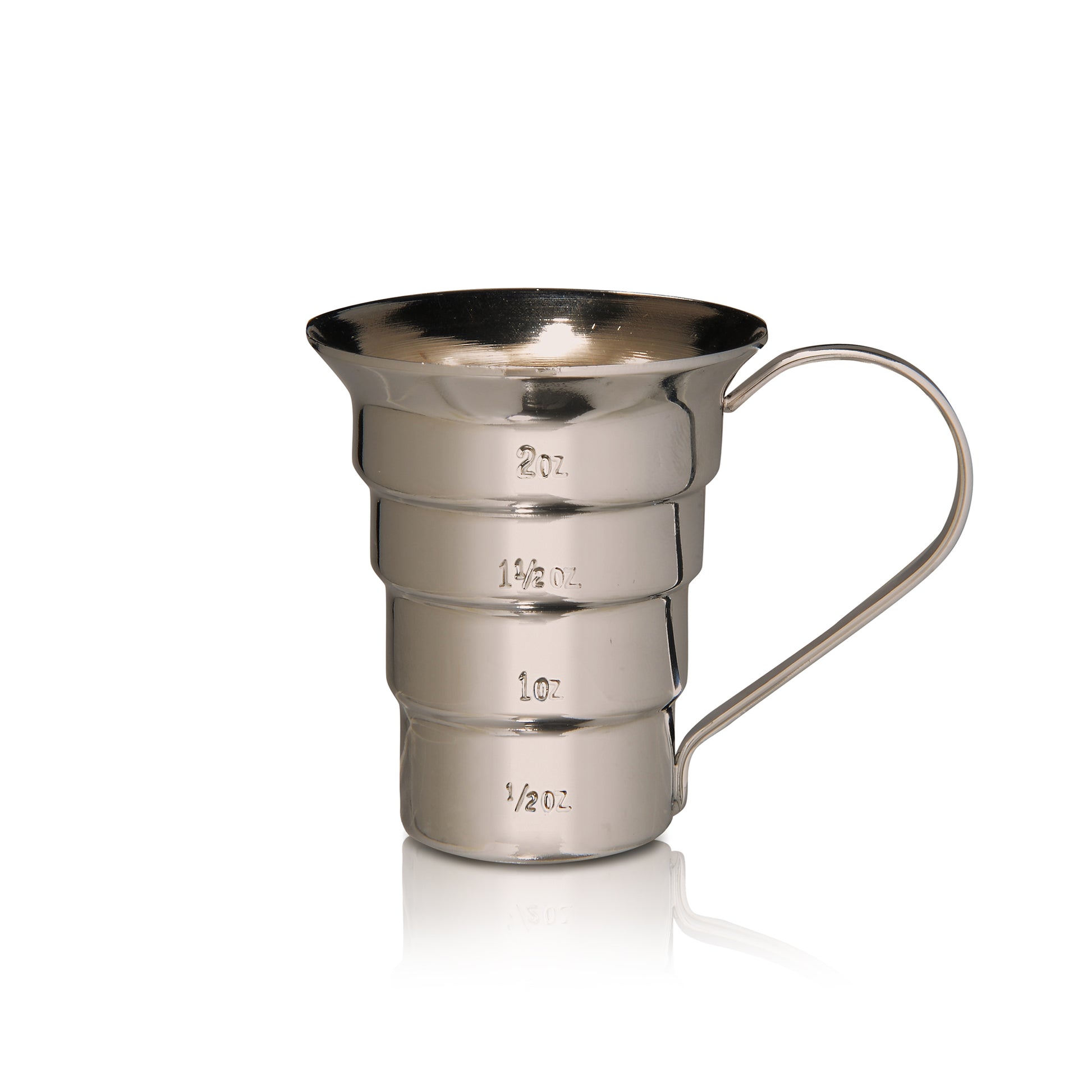 Viski Stainless Steel Stepped Jigger With Handle, Measuring Cup for  Cocktail 