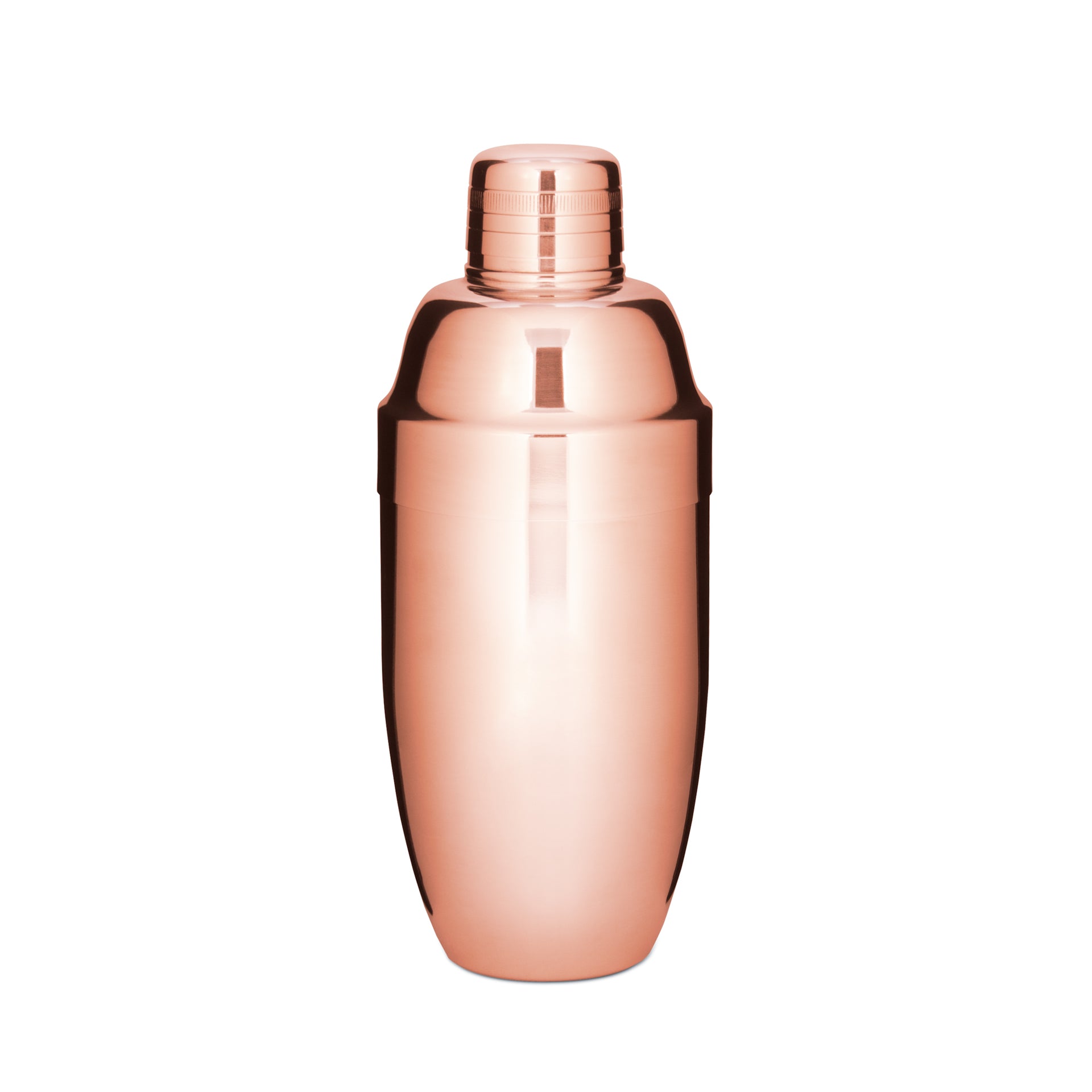 Acopa 16 oz. Copper-Plated 3-Piece Cobbler Cocktail Shaker